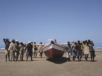 Boat on shores of Mozambique