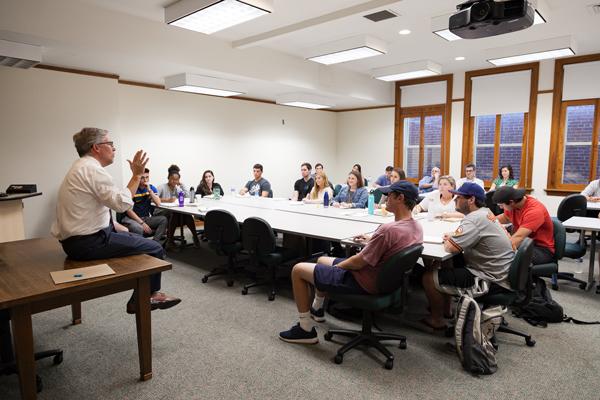 Brett Jenks lecturing at Dickinson College