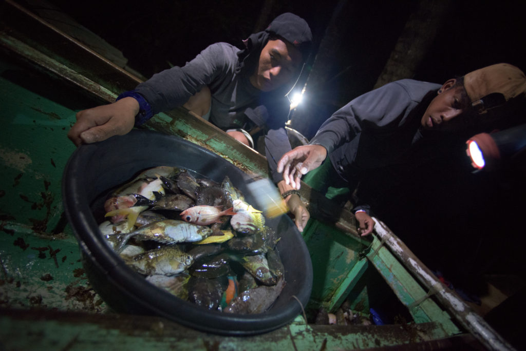 Teen fishers and their catch