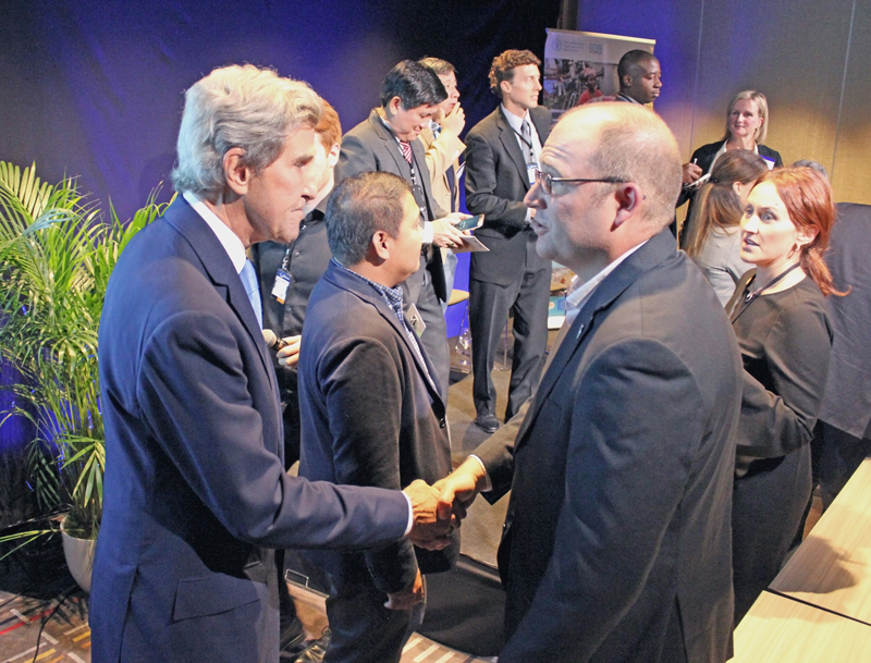 Steve Box with John Kerry