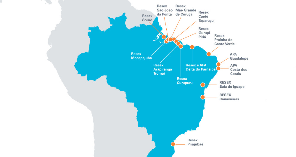 Brasil map - in Portuguese.