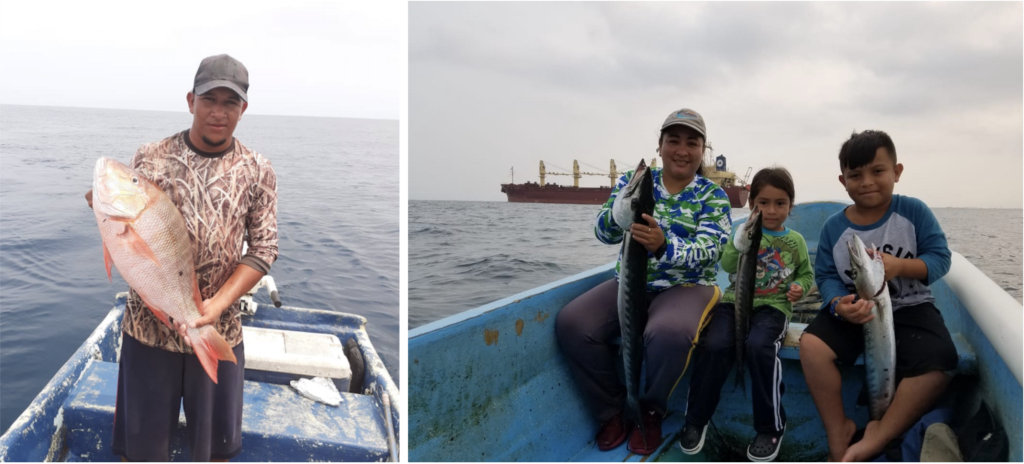 Honduras families fishing.