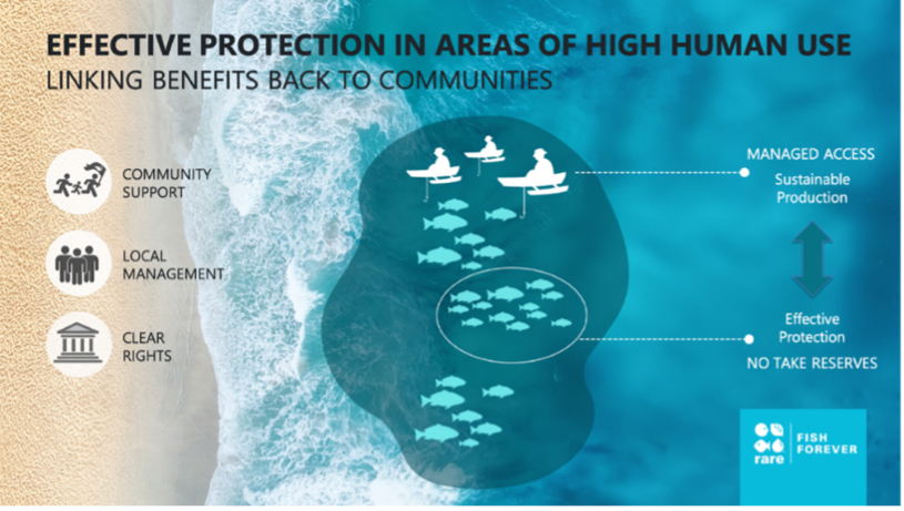 Infographic of effective protection in areas of high human use.