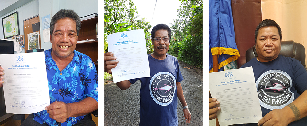 3 mayors their respective MOUs to partner with and support Rare and the Micronesia Conservation Trust through Fish Forever