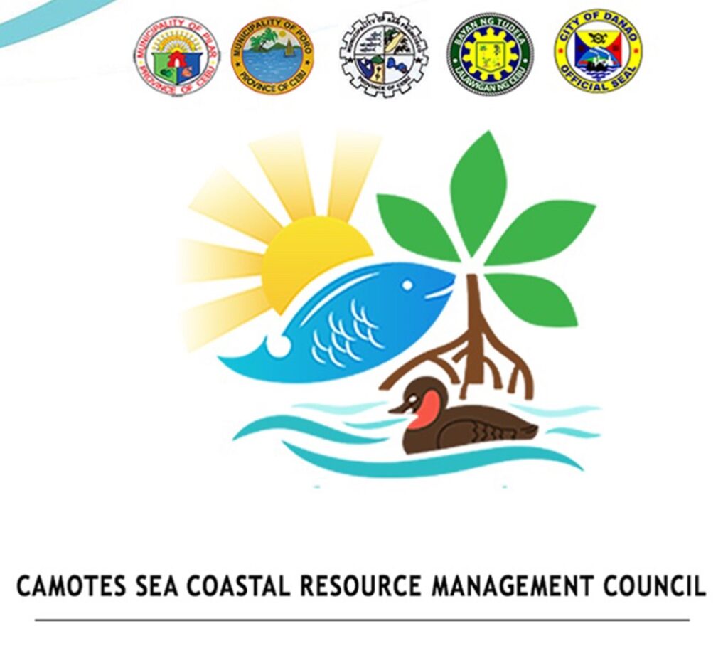 Camotes Sea Coastal Resource Management Council logos.