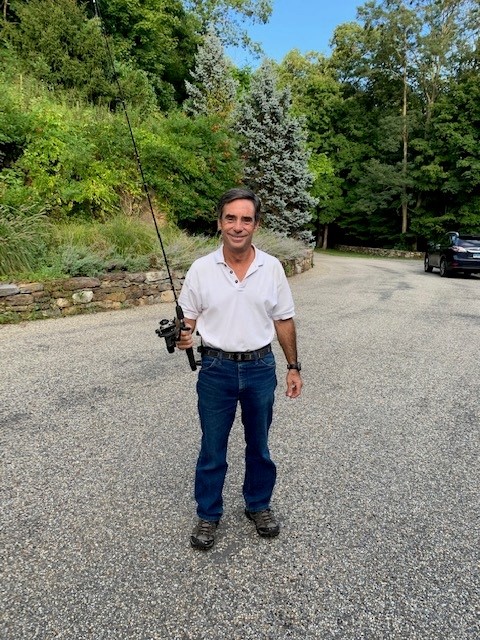 Gary Goldring with fishing pole