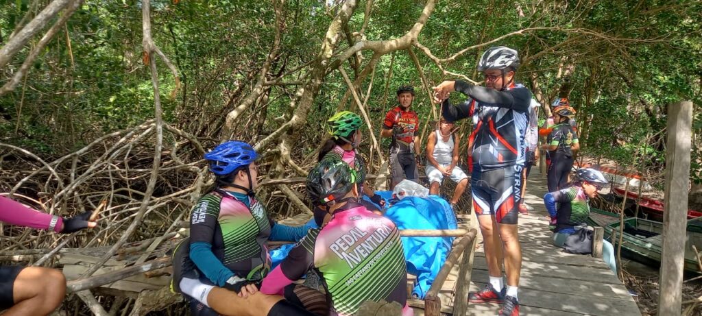 A "Cyclists for the Climate" campaign activity as part of the Maretório pelo Clima Campaign on December 18 at Resex Mocapajuba. 