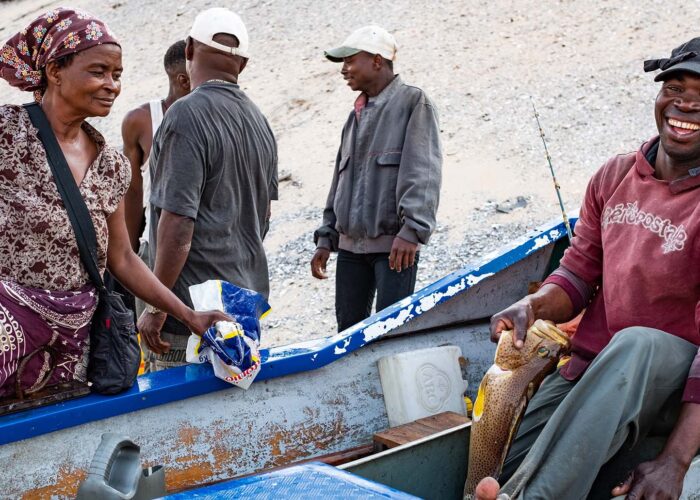 Fishers in Zavora, Mozambique.
