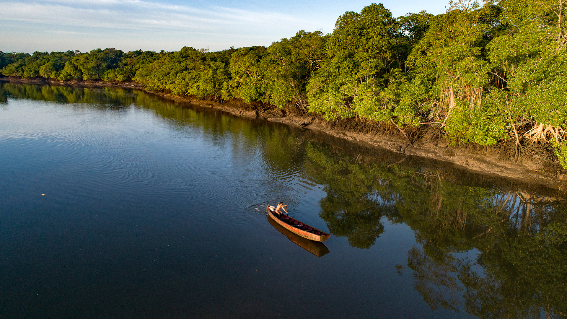 Fisherman fishing off the coast of brazil.
