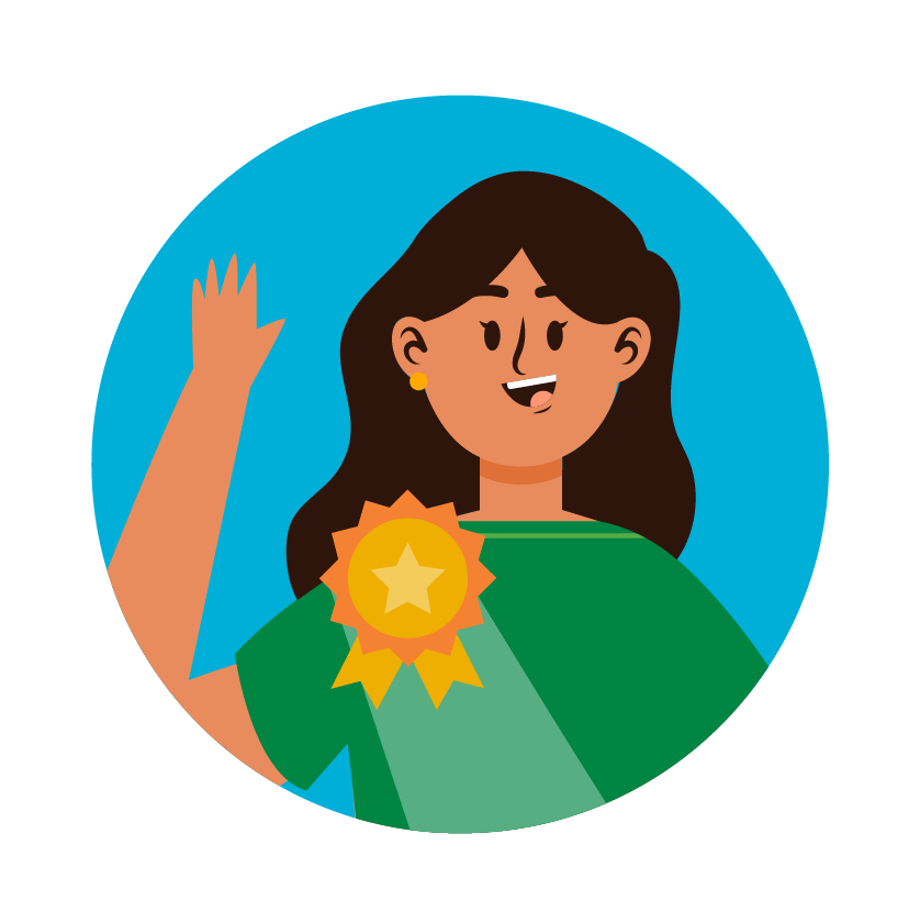 illustration of someone looking prideful.