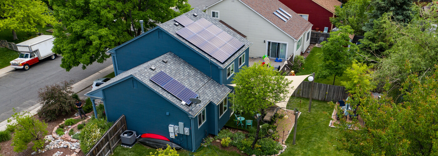 rooftop solar on a home.