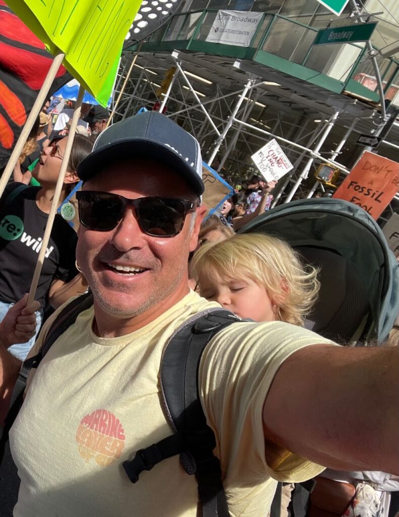 Caleb McClennen at the NY Climate Week March to End Fossil Fuels 2023
