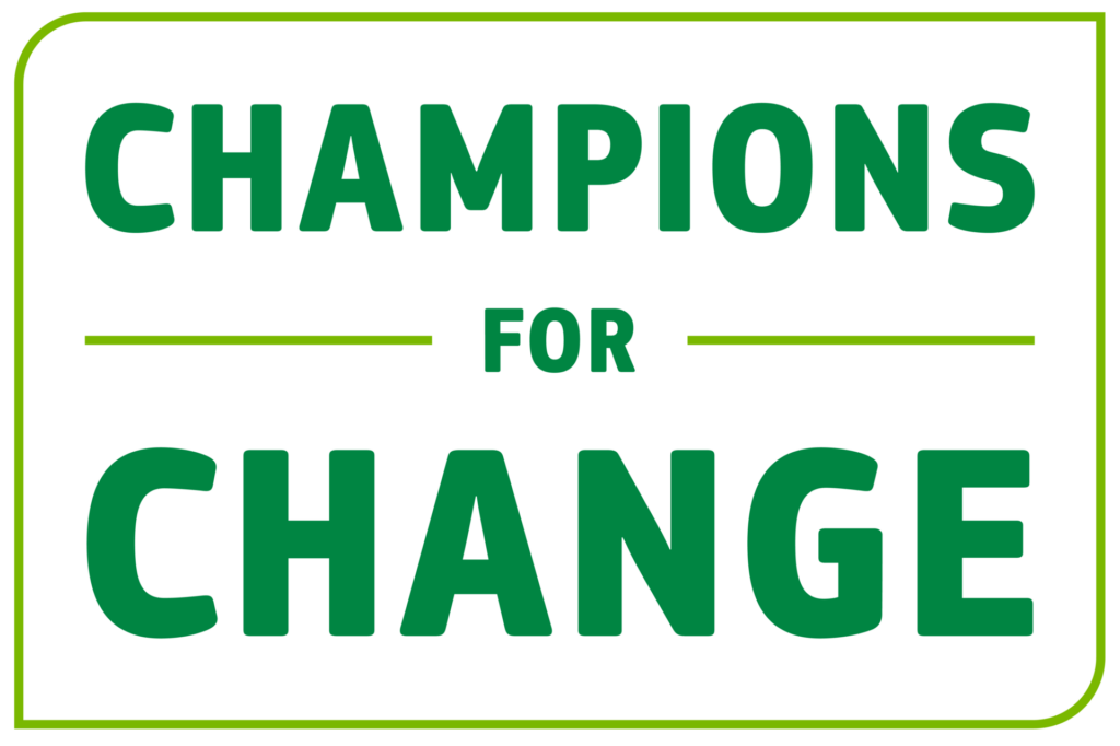 Champions for Change logo.