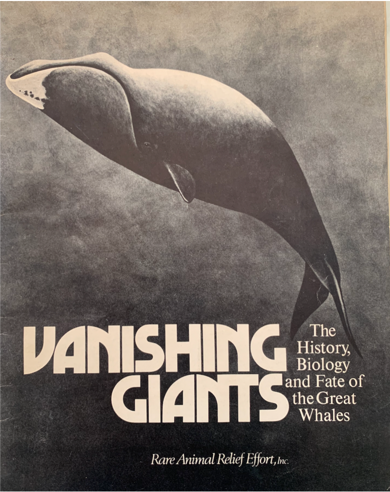 Vintage Vanishing Whales campaign poster.