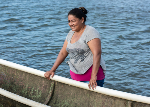 Fisher woman in Honduras.