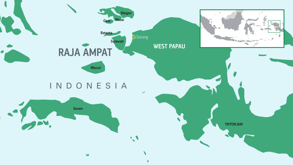 Map of Indonesia.