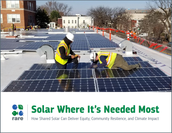 Men installing rooftop solar.