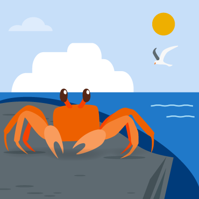 Crab illustration.