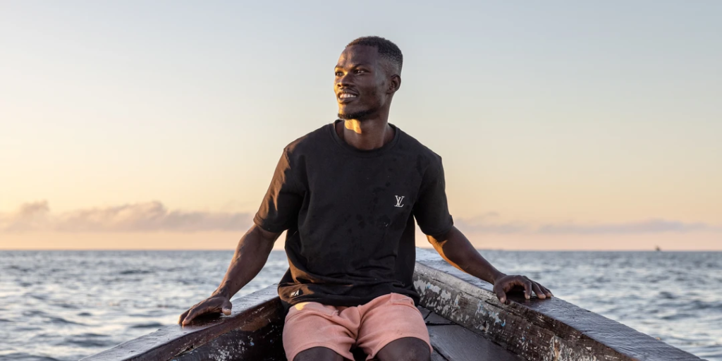 Juma a fisherman in Mozambique.