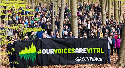 Volunteers of Greenpeace